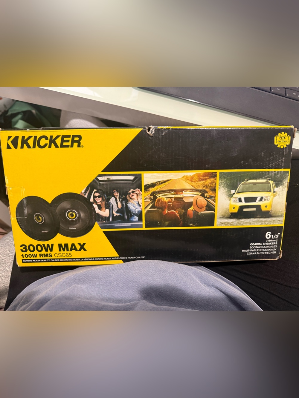 Kickers 300W Max Black and Yellow 6.5" Car Speakers